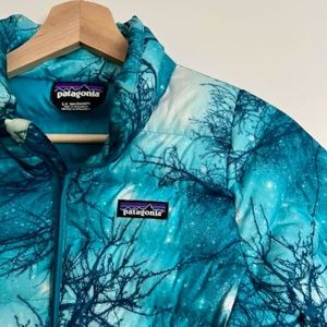 Girl's Down Sweater Jacket - Beautiful Print